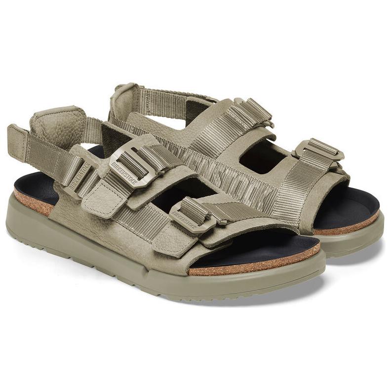 Birkenstock Кожаные пляжные сандалии унисекс Светло-коричневые 1026398