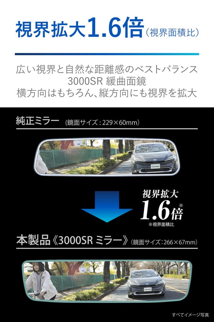 Carmate Wide Rearview Mirror Cover for Suzuki Fits 3000SR Jimny Swift and Solio & (Type B, Chrome) - Sierra, Swift, Sport, (PL211)