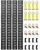 VEVOR E Track Tie-Down Rail Kit, 30PCS 152.4 cm E-Tracks Set Includes 4 Steel Rails & 2 Single Slot & 8 O Rings & 8 Tie-Offs w/ D-Ring