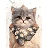 5d DIY Diamond Painting Cross Stitch Cute Animal Envelope Cat Diamond Embroidery Mosaic Full Round Drill Home Decor Arts