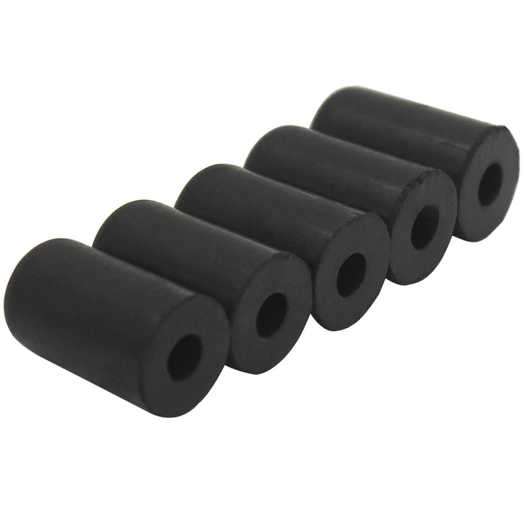 5Pcs Portable Black Cello Rubber Endpin Tip Protector Musical Instruments Accessory