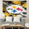 Pittsburgh Steelers Logo Art Tapestry Accessories Playroom Tapestry, for Bedroom,Livingroom, dormitory Room Wall Decor Fan Birthday Gifts