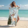 1Pc Christmas Night Fantasy Beach Towel Microfiber Beach Towel Thin Absorbent For Beach Swimming Yoga Bath Sports