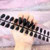 24 шт./компл. DIY быстрые ногти, матовые, матовые, длинные, Т, однотонные, накладные ногти, разноцветные полоски, готовый маникюр, маникюр