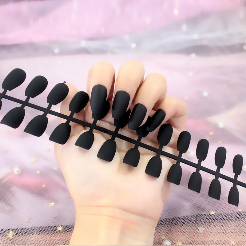 24 шт./компл. DIY быстрые ногти, матовые, матовые, длинные, Т, однотонные, накладные ногти, разноцветные полоски, готовый маникюр, маникюр
