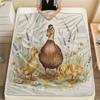 1PC Healing pastoral style Print FlAannel Blanket, High quality Comfortable for All Seasons, Home Decor, Warmth and Comfort