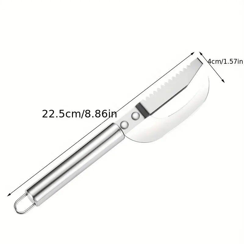 3 в 1 нож из нержавеющей стали для рыбьей чешуи, скребок для чешуи, пилообразный скребок для обвалки, филетный вырез, скребок, нож для копания