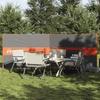 VidaXL Camping Windbreak Grey and Orange 344x120 Cm Waterproof, Beach Windbreak, Motorhome Windbreak, 4009653