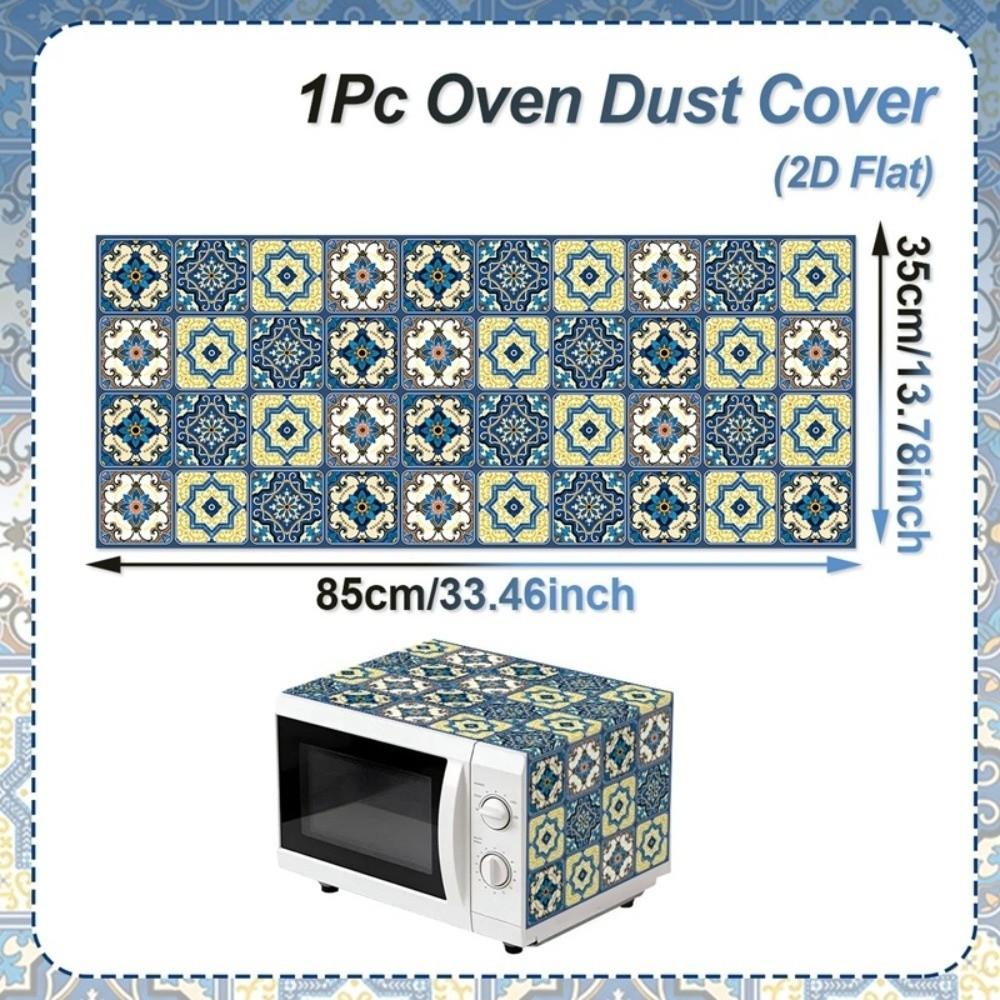 Printed Microwave Oven Dust Cover Floral Dust Protector Mat Microwave Cover Kitchen Appliance