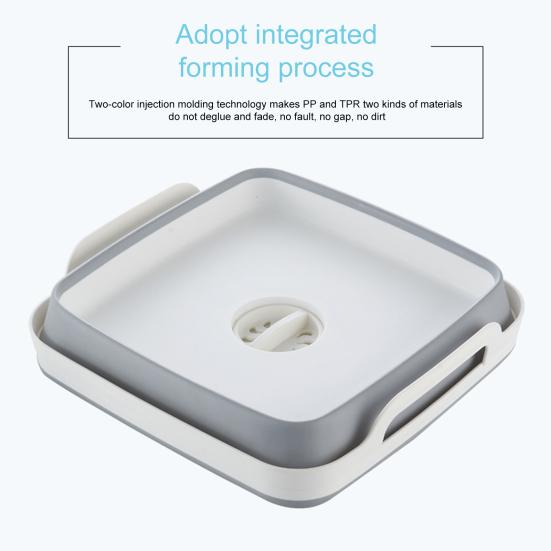 Yousheng Складной таз для мытья посуды с заглушкой для слива Портативный таз для мытья посуды Таз для мытья посуды Складная раковина Ванна Кухонный поднос для хранения Ведро для хранения на открытом воздухе