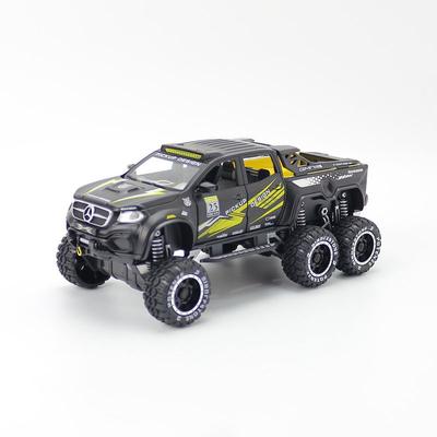 1/28 Benz X-Class Exy 6X6 игрушечная модель автомобиля литая под давлением со звуком и подсветкой заднее колесо инерционные игрушки модели транспортных средств мальчик подарки на день рождения