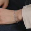 Sterling Silver S925 Silver Bracelet Korean Style Olive Leaf Bracelet Women's Simple Bracelet Moonlight Forest Bracelet