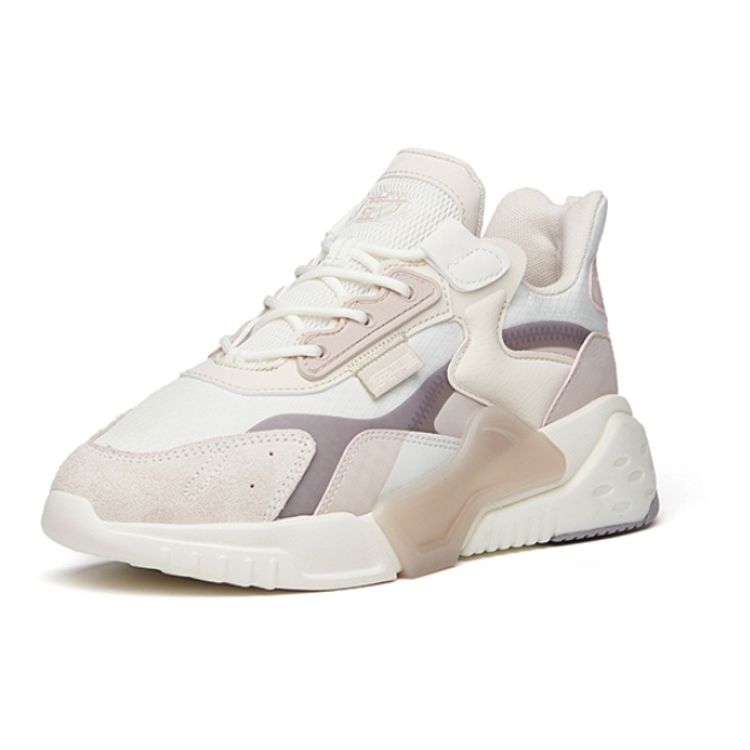 Anta Magic Cube противоскользящие прочные низкие папины туфли женские кроссовки белые серые 122148808-6