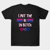 Men Black Print T-shirt Super Large TShirt I Put the Bi In Bitch Funny Bisexual Flag Lgbt Pri No-Cut Transfer Paper Print Cotton Tshirt