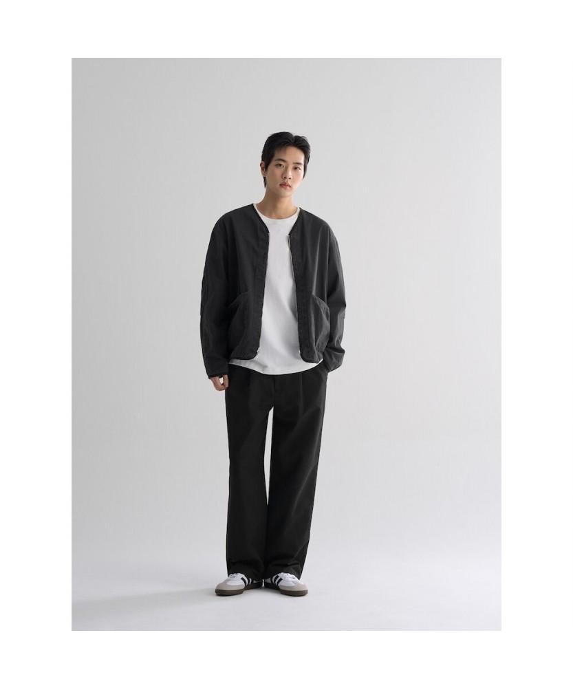 8SECONDS Cotton Wide Fit Half-Banding Pants Black