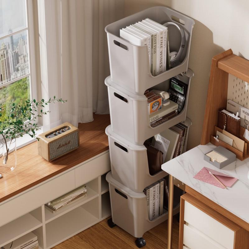 Многоярусные штабелируемые полки для хранения: Органайзер под стол на колесиках для закусок, напитков, игрушек и многого другого