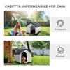 Small And Mini Outdoor Waterproof Plastic Dog House With Window 62x61x60 Cm Gray