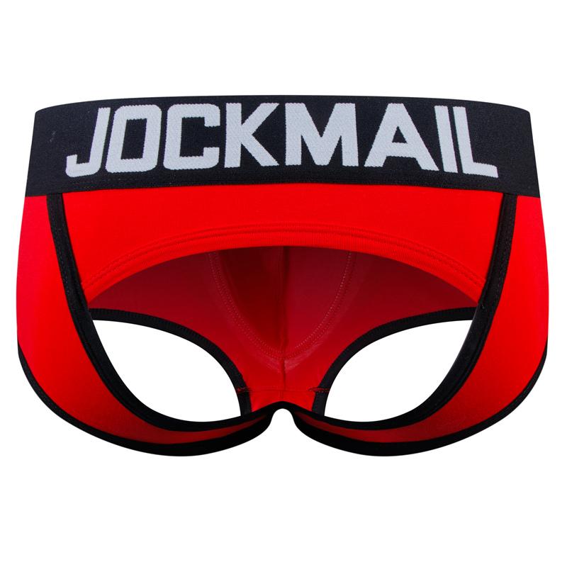 Мужские трусы-боксеры JOCKMAIL с цветными блоками и низкой посадкой, с открытой спиной, дышащие спортивные плавки, трусы