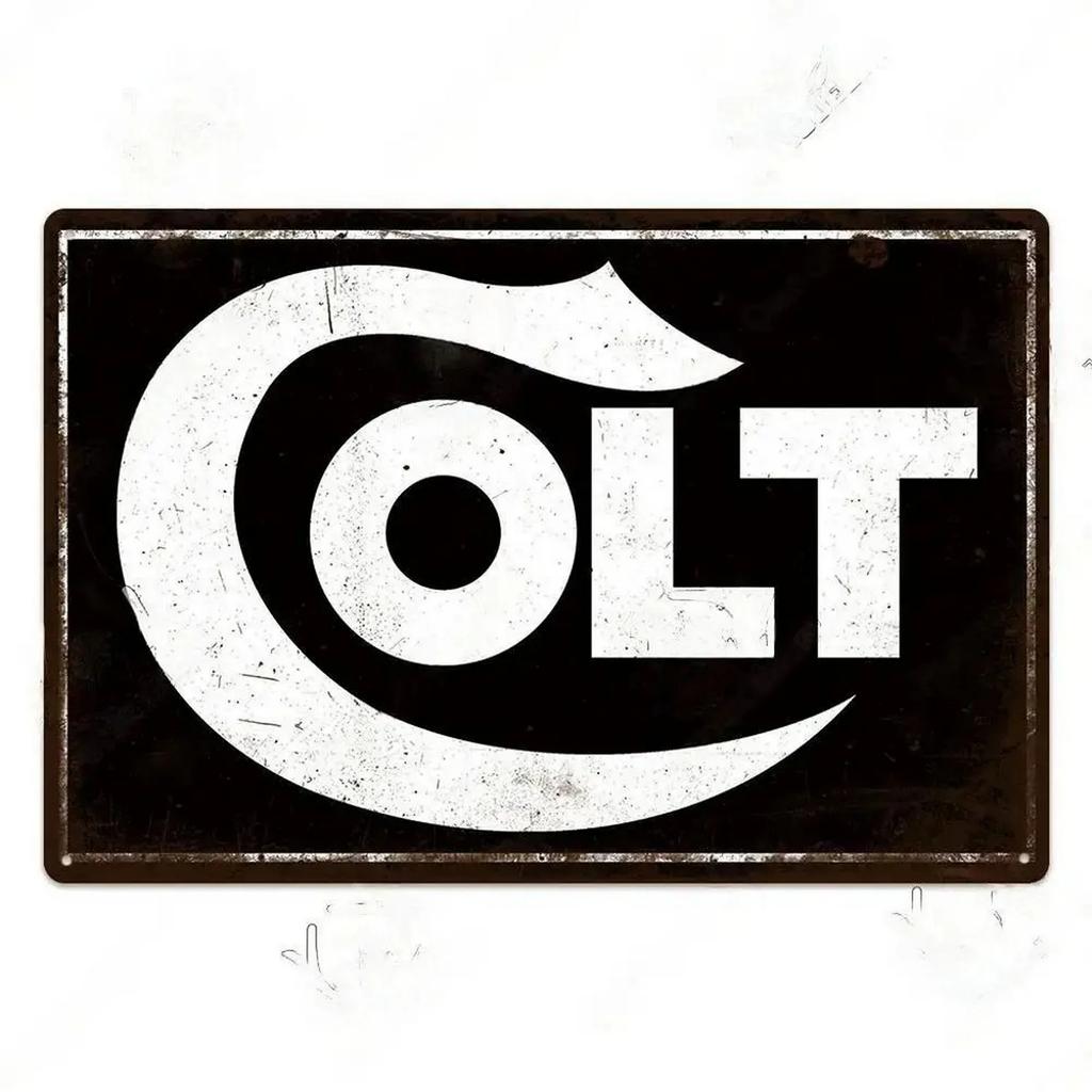 Metal Tin Signs Pistol Stonger Beretta Wesson Colt Vintage Funny Art Wall Decorations for Home Man Cave Garage Cafe Bars Clubs