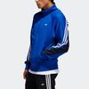adidas Оригинальная однотонная спортивная куртка с логотипом и воротником-стойкой, мужская верхняя одежда, синяя FM1523
