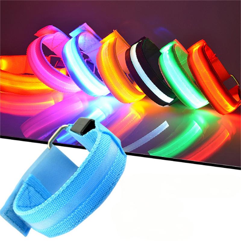 Night Running Armband LED Light Outdoor Sports USB Rechargeable Safety Belt Arm Leg Warning Wristband Cycling Bike Bicycle Light