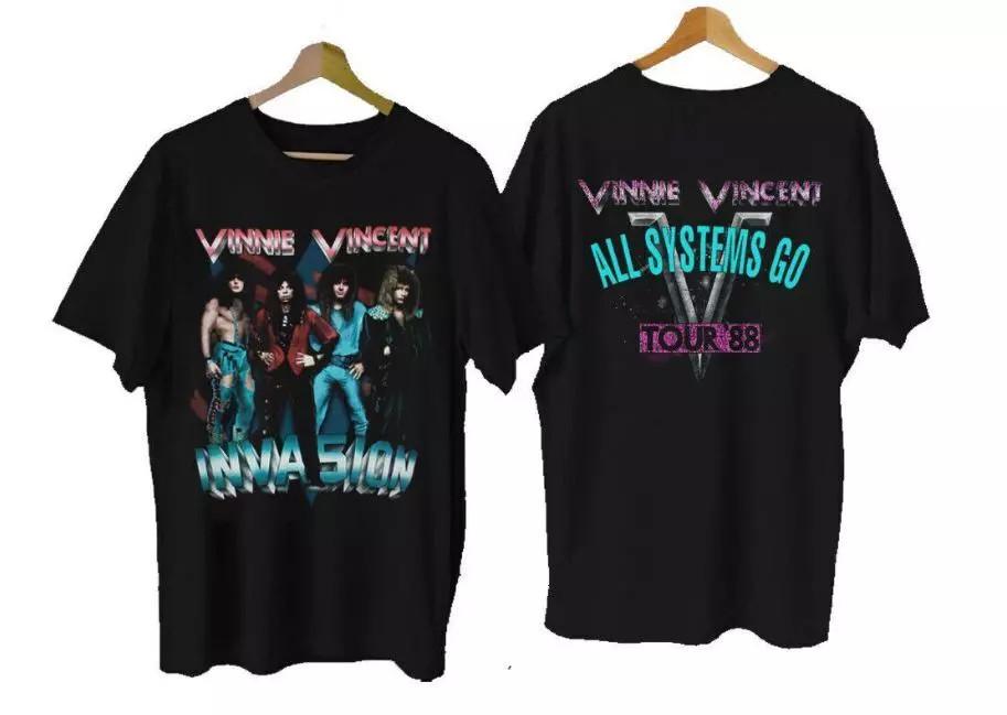 Новая редкая хлопковая мужская футболка VINNIE VINCENT INVASION ALL SYSTEMS GO Размеры S-5XL