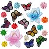 Butterfly and Lotus Embroidered Cloth Patch for Clothing and Bags