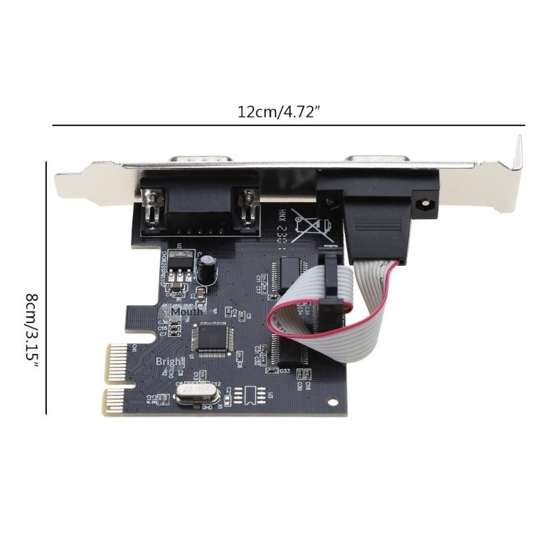 1 шт. Rs232 Com Pci-E Pci Для Express Expansion Adapter Автомобильные DIY Аксессуары Pcie на 2 Последовательных Db9 Карту