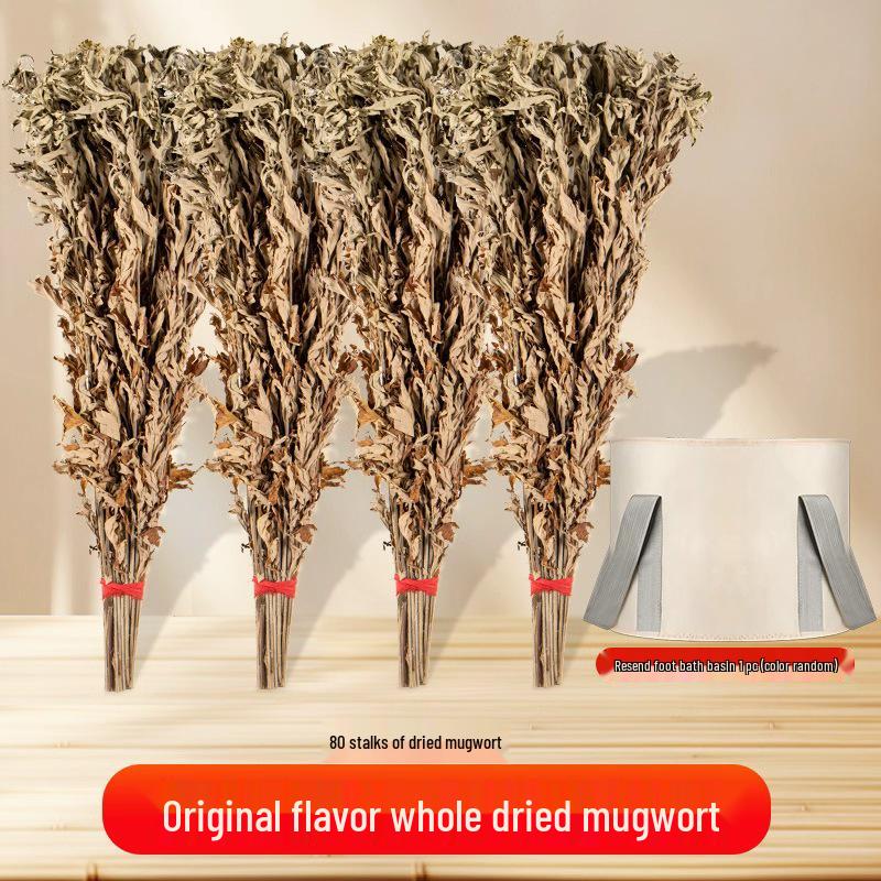 Dragon Boat Festival Mugwort Door Hanging - Whole Stalk for Home Decor, Foot and Bath Use, Chinese Style Sachet.