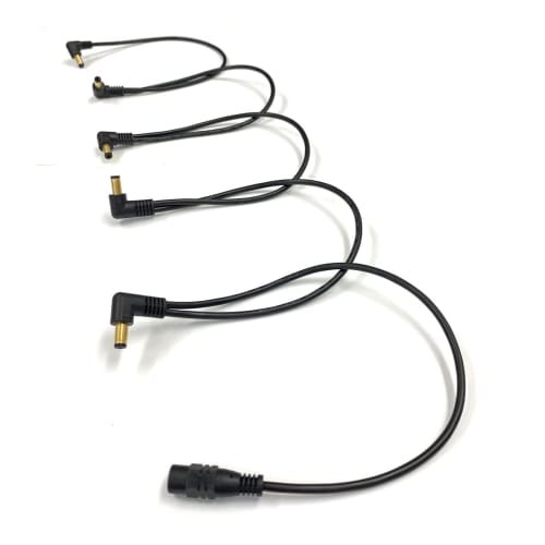 Pro Cable LAC-DC Branch Cable for Effects Pedals (All Unplated, Daisy Chain 5-Branch Type, L-Shaped Plug)