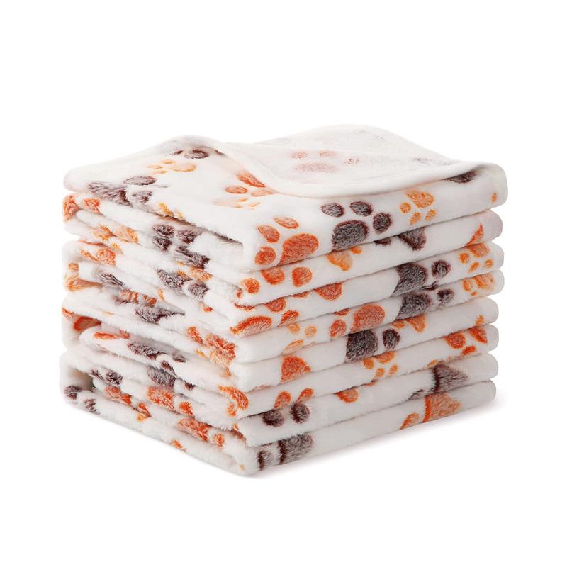 Подстилка-одеяло для собаки, мягкое пушистое одеяло для питомца, милый узор с лапками/слоном, дорожный коврик для питомца, теплое удобное одеяло для кошки, собак