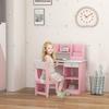 Two-Piece Kids Desk and Chair Set with Storage, for Ages 5-8 Years - Pink