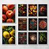Вкусная еда Еда порно Фрукты Специи Плакат Печать на холсте Еда Фрукты Пицца Специи Настенная картина Кухня Ресторан Декор