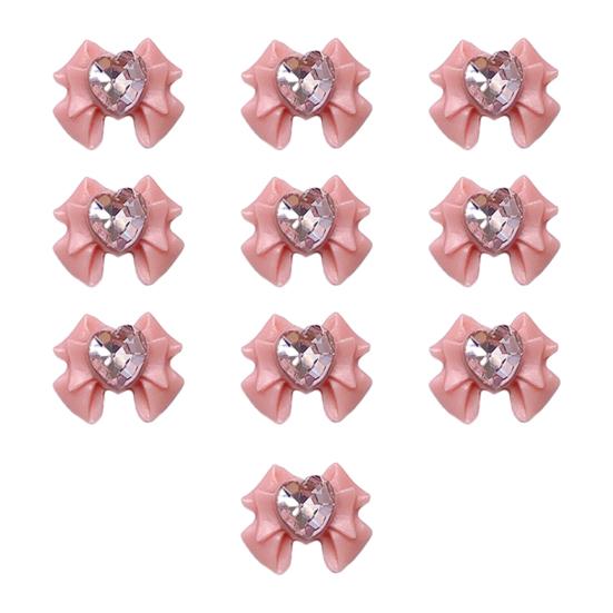 10 шт., подвески для ногтей с бантом, сердце дракона, смола, 3D, экологически чистые аксессуары для дизайна ногтей для красивых и очаровательных ногтей