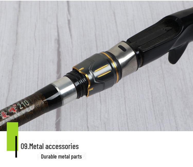 Комплект сверхкоротких телескопических удилищ из углеродного волокна, портативный и универсальный для рыбалки вдали от берега.
