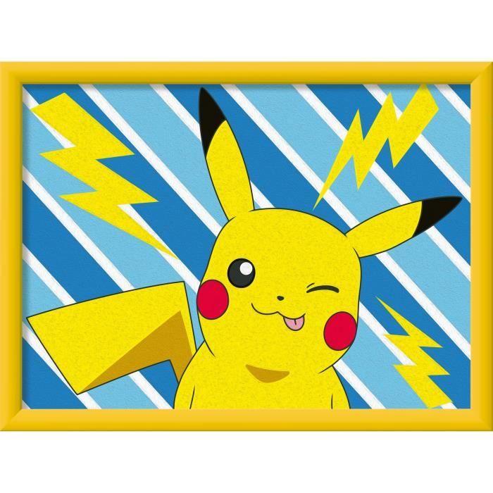 CreArt Kids 18x24cm Pikachu Éclair, Kit de peinture par numéros Numéro d'Art, Dès 7 ans, 25905, Ravensburger