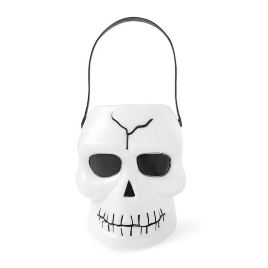 Halloween Candy Bucket Pumpkin Skull Bucket Trick or Treat Bucket with Handle for Kids Halloween Party Decoration