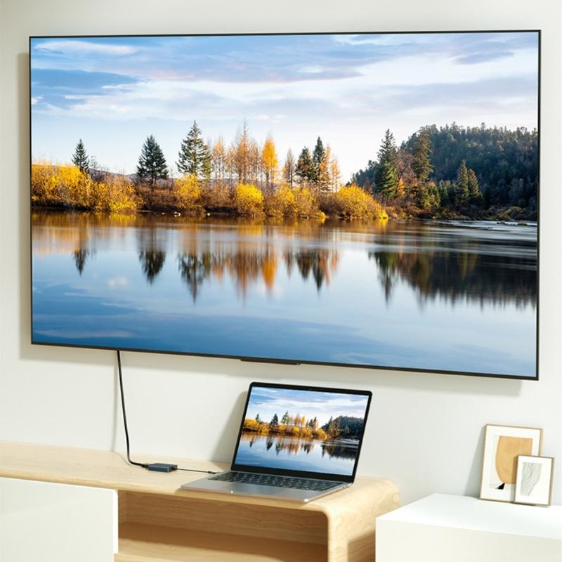 USB C/USB to Double HDTV Adapter USB to HDTV Splitter for Double Monitor Extended Display Adapter Video Graphics Converter