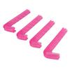 4 шт. Защитные чехлы для коньков, противоскользящие, мягкие, пластиковые, регулируемые, для хоккейных коньков, для дома, розово-красные