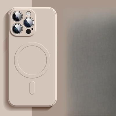 Подходит для Apple 16 Магнитный чехол для мобильного телефона Жидкий силикон iPhone 15 Полностью закрывающий 14proMax Противоударный защитный чехол