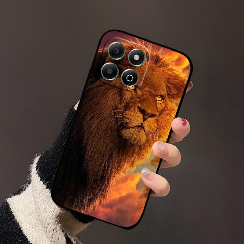 For Honor X6b 4G Case Fashion Cartoon Sweet Girl Cat Geometric Soft Silicone TPU Phone Cover For Honor X6b 4G Shockproof Shell