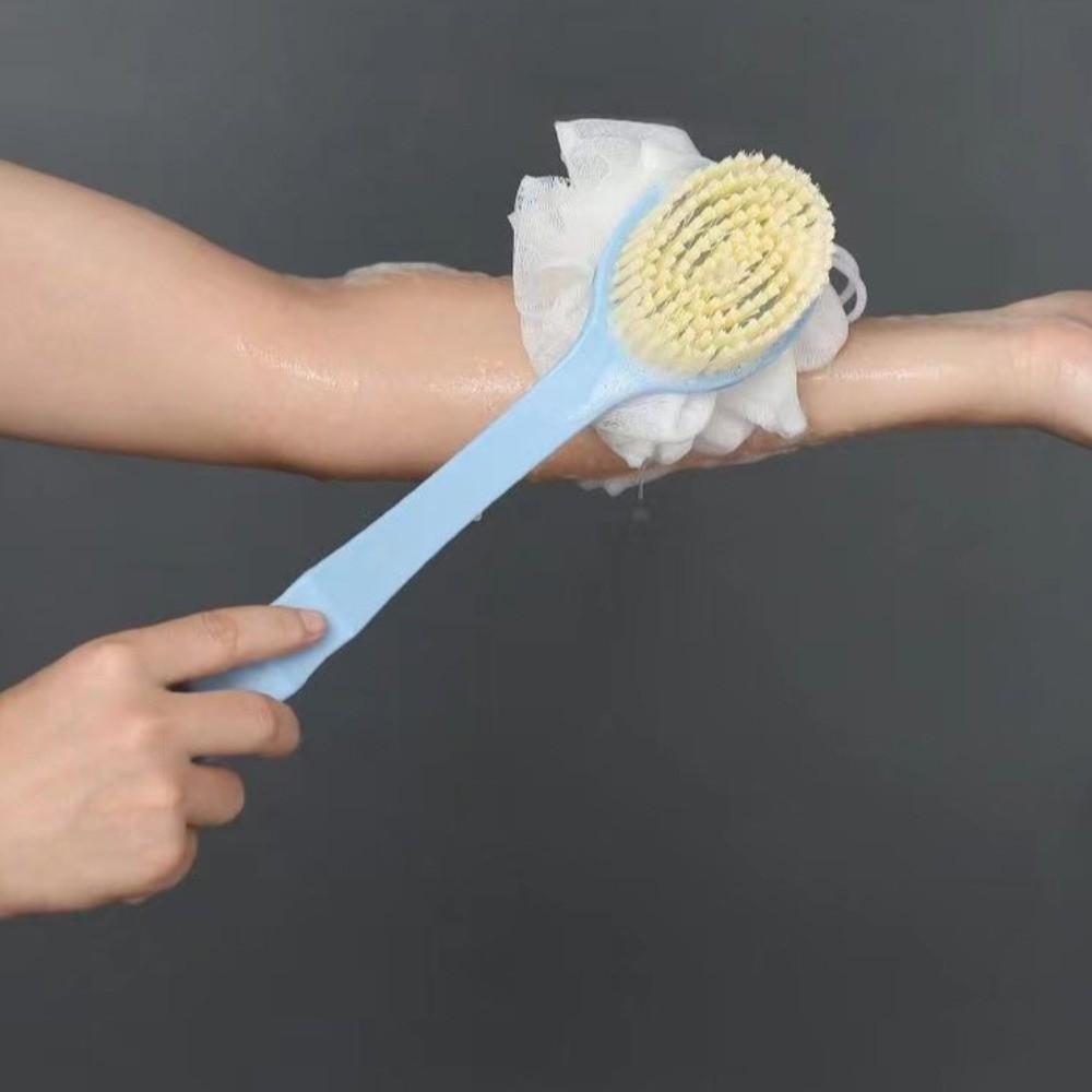 Take Bath Long Handle Bath Brush Soft Bristles Double Sided Bath Ball Back Massage
