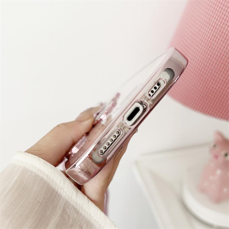 Гальванизированный кронштейн Медведь Кроссбоди Ремешок Чехол для телефона для iPhone 17 16 15 14 13 12 11 Pro XS Max X XR 7 8 Plus Ремешок Ударопрочная Мягкая Обложка