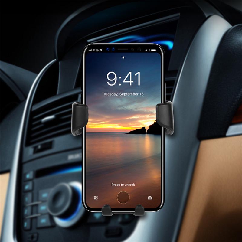 1X Anti-Skid Anti-Fall Anti-Mobile Phone Scratching Car Air Outlet Gravity Mobile Phone Bracket