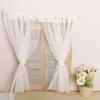 1:12 кукольных миниатюрных занавесок из белой ткани, кружевная занавеска для двери, декор для окна, модель для спальни, гостиной, мебель для декора, игрушка