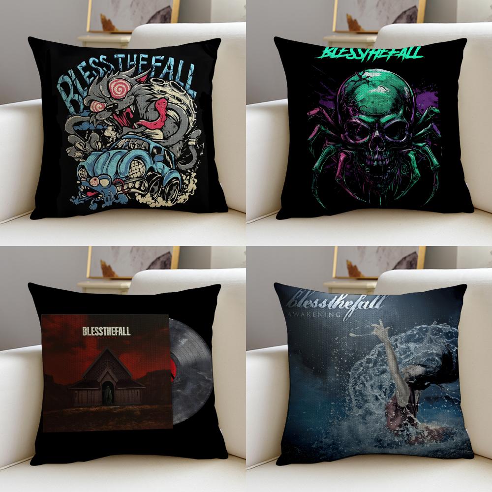 Heavy BBlessthefallS Cushion Cover Breathable and skinfriendly linen pillowcase square removable and washable cushion