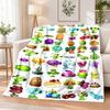 Plants Vs. Zombies Flannel Throw Blanket Soft Warm Cozy For Sofa Bed Indoor Home Bedroom Use