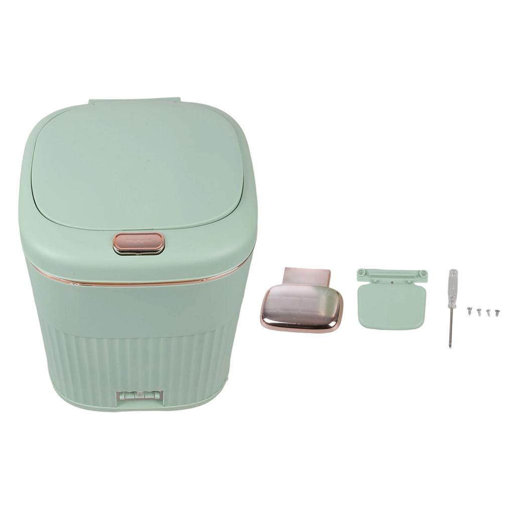 Foot Pedal Metal Softly Close Pedal Bathroom Trash Can for Kitchen Hotel Home Office 8/10/15L Trash Can with Lid