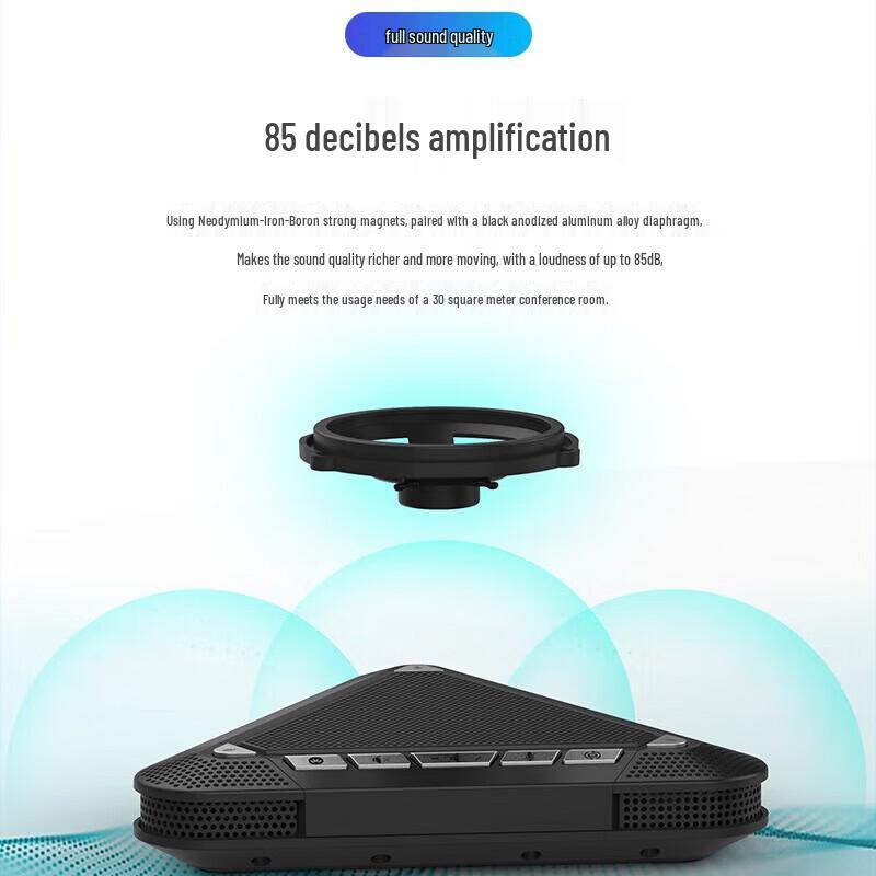 Meeteasy MVOICE 3000-B USB/Bluetooth Omnidirectional Conference Microphone (CN version)