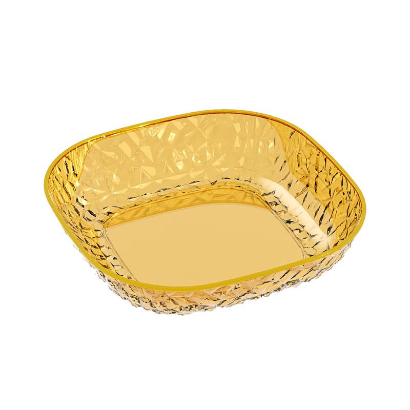 KANGMO Light Luxury White 3-Compartment Bone Spit Plates, 8-Pack